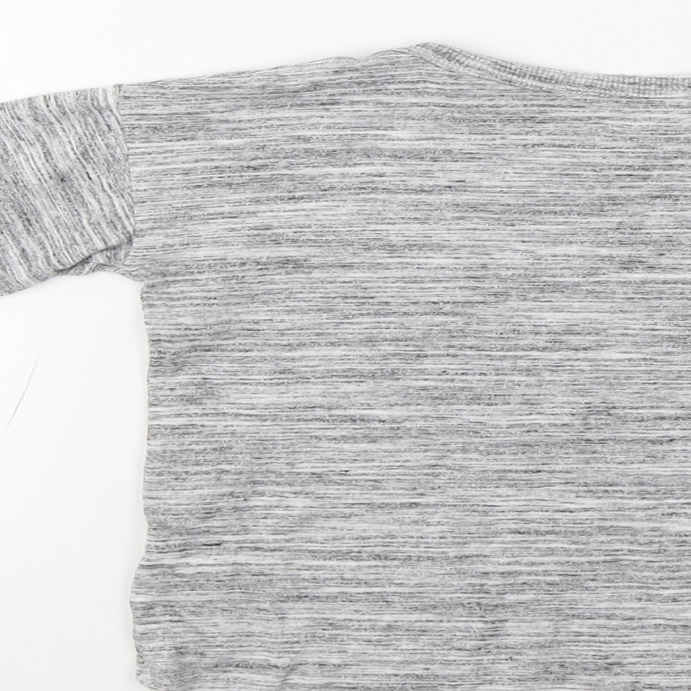 Brand and care label for Next boys’ grey basic t-shirt, size 2-3, years