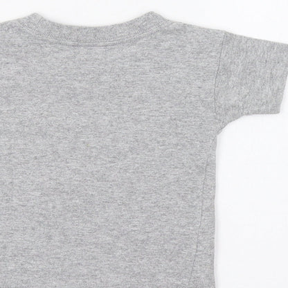 Space Needle Baby Grey   Basic T-Shirt Size 12 Months  - Rocket