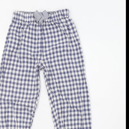 NEXT Girls Blue Check   Pyjama Pants Size 11 Years