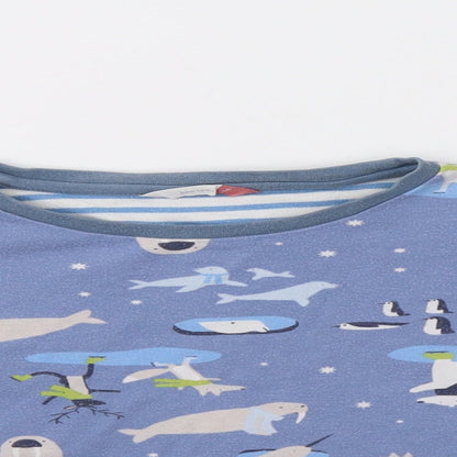 John Lewis Girls Blue   Top Pyjama Top Size 7 Years  - Seals