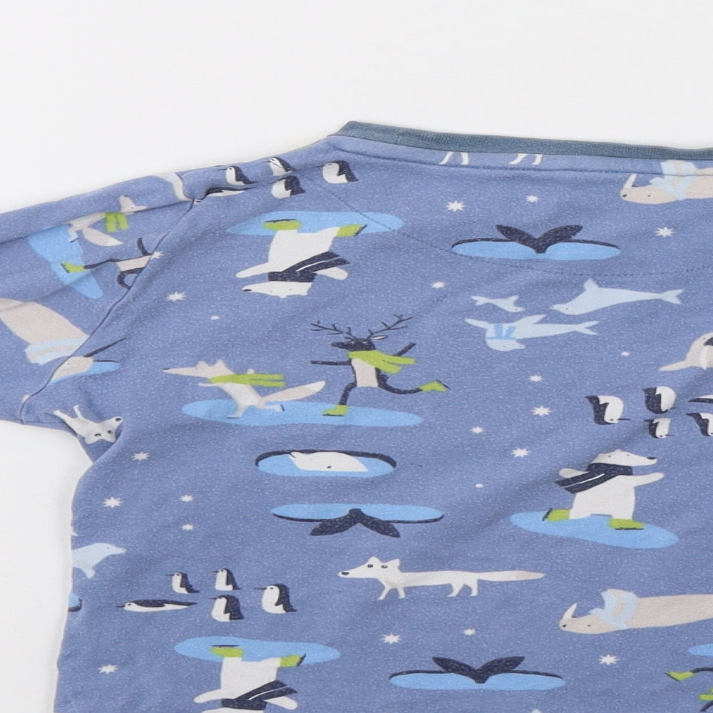 John Lewis Girls Blue   Top Pyjama Top Size 7 Years  - Seals