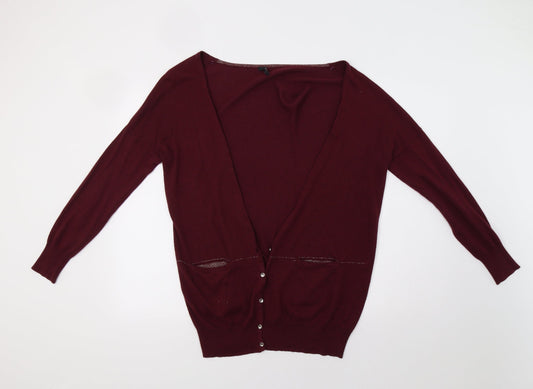 George Womens Purple   Cardigan Jumper Size 12