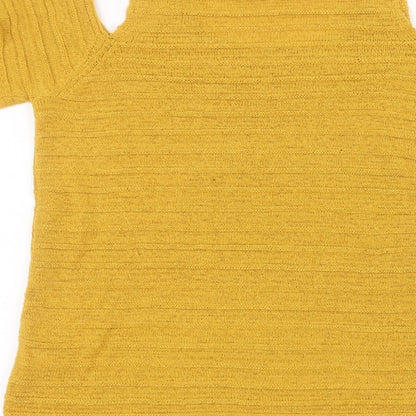 Papaya Womens Yellow   Basic T-Shirt Size 12