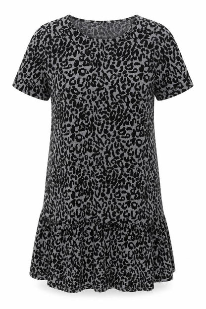 TU Womens Grey Animal Print  A-Line  Size 10