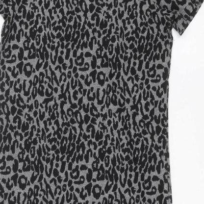TU Womens Grey Animal Print  A-Line  Size 10