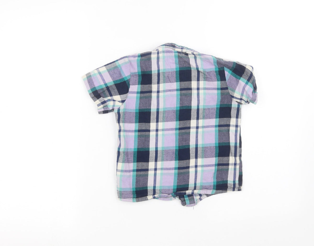 Additional front view of Tu boys’ purple basic button-up, size 5-6, years