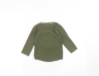 Back view of Next Baby Green Basic T-Shirt, size 18-24, Months