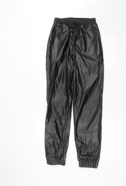 Womens UK Size 6 Missguided Regular Fit  Black Trousers
