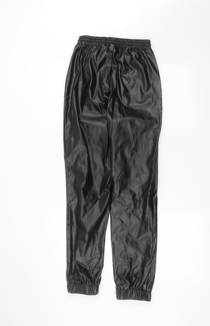 Womens UK Size 6 Missguided Regular Fit  Black Trousers