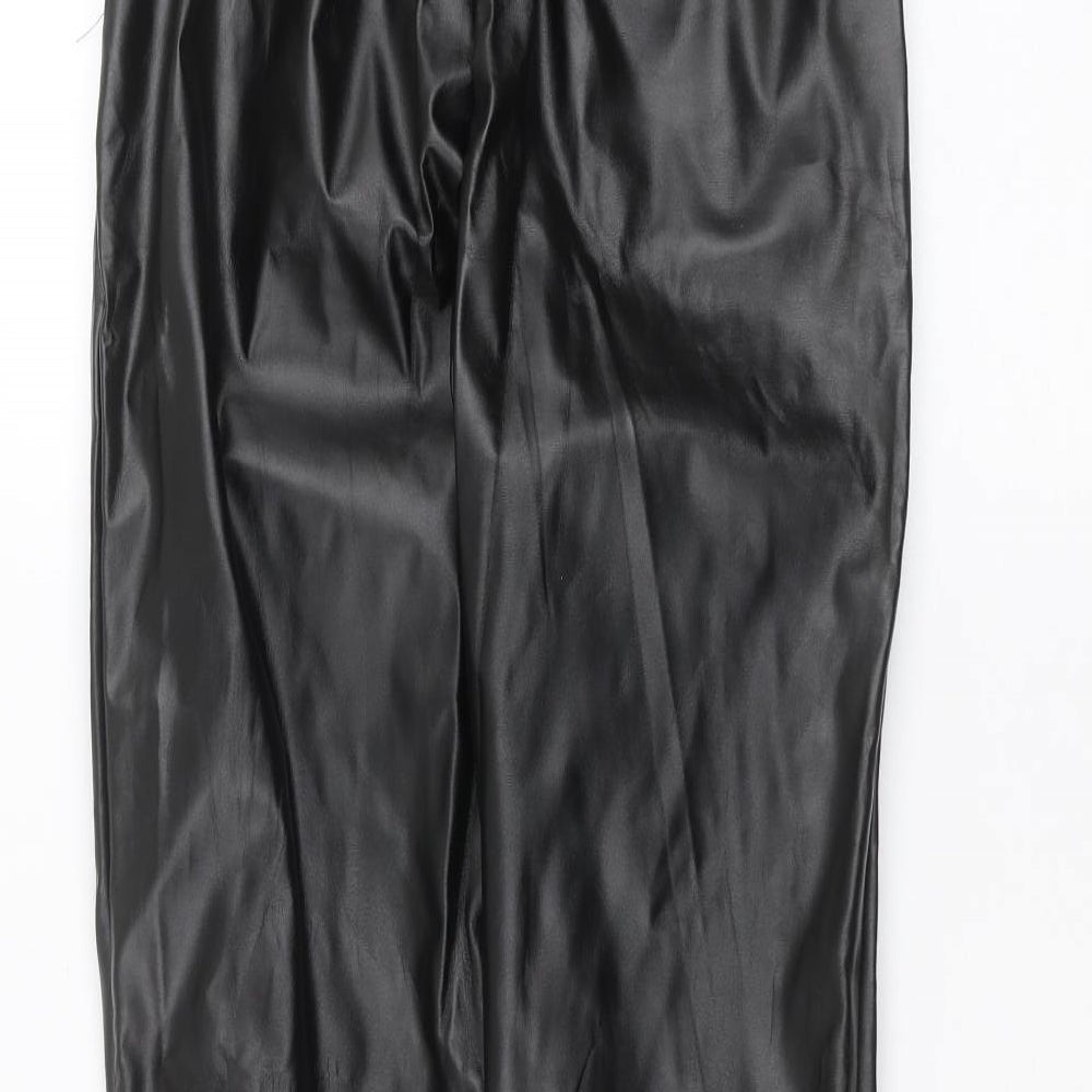 Womens UK Size 6 Missguided Regular Fit  Black Trousers