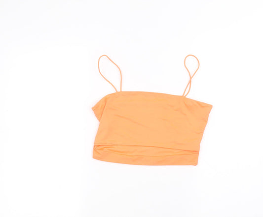 Womens UK Size S Preworn Orange Basic Blouse