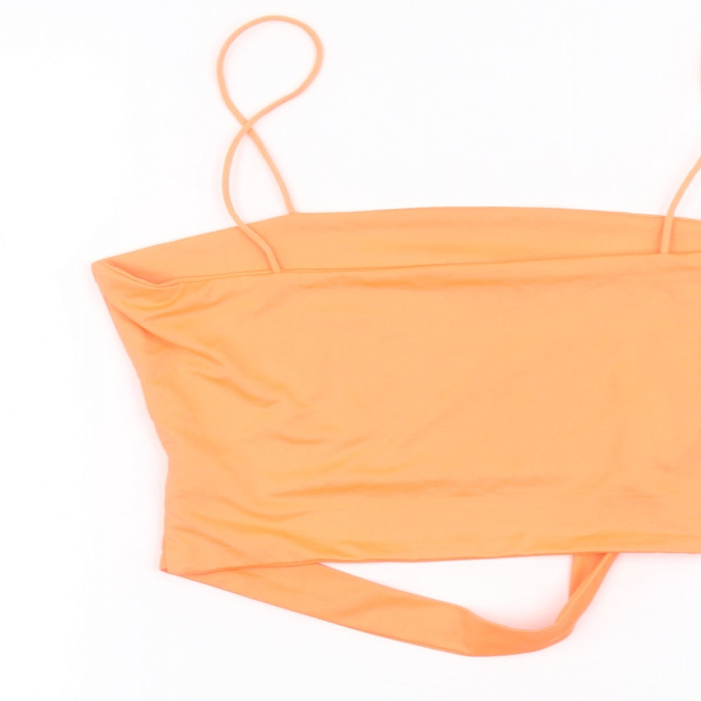 Womens UK Size S Preworn Orange Basic Blouse
