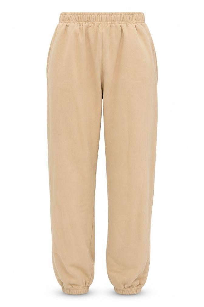 Front view of PRETTYLITTLETHING women’s brown sweatpants, size XS, 24-inch leg