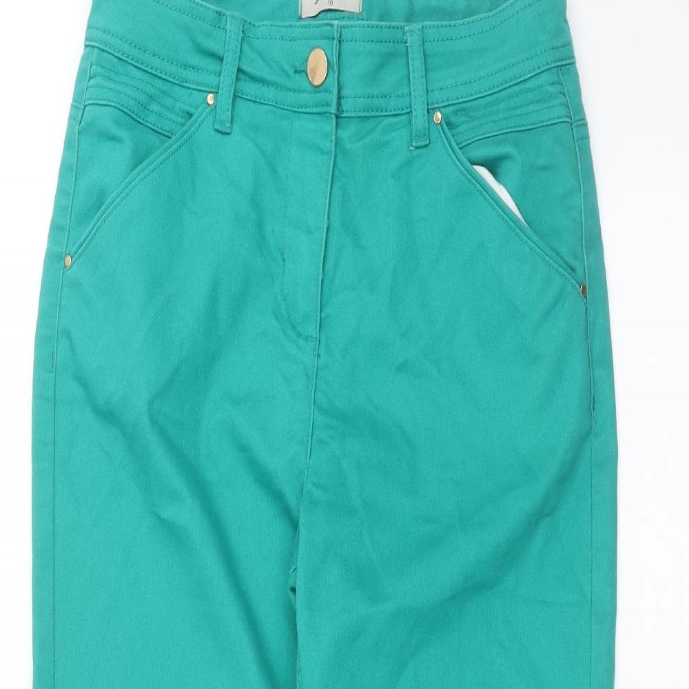 Soon Womens Green   Straight Jeans Size 10 L22 in