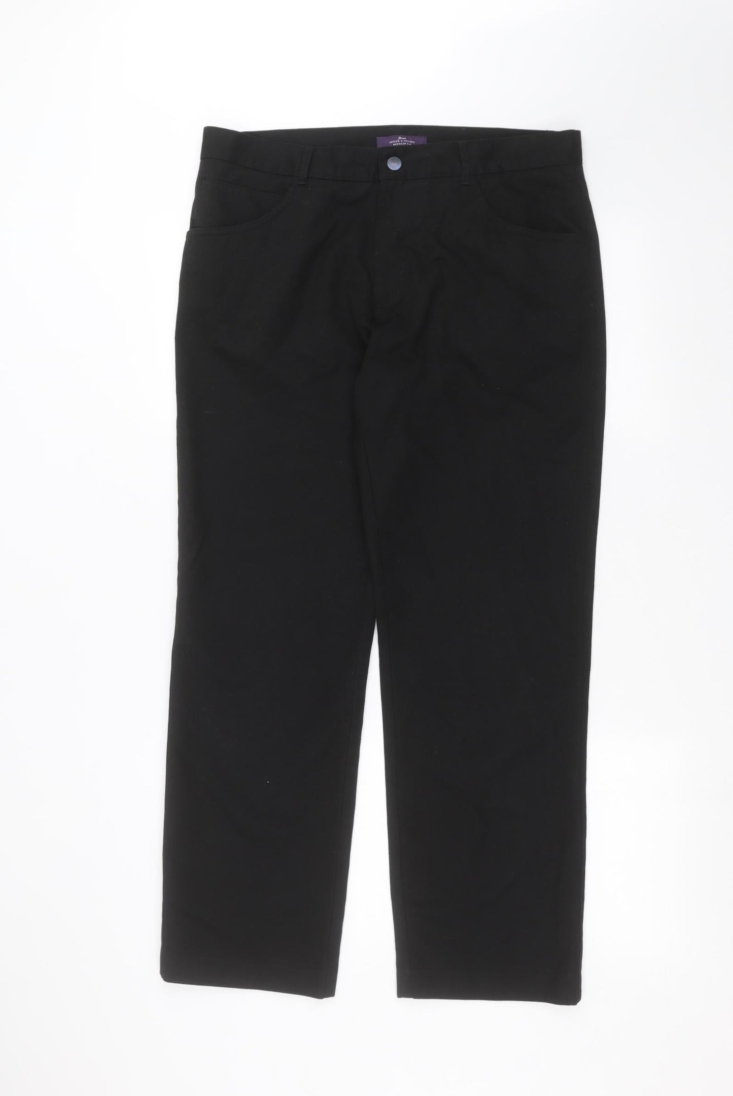 Tailor & Cutter Mens Black   Dress Pants Trousers Size 34 in L29 in