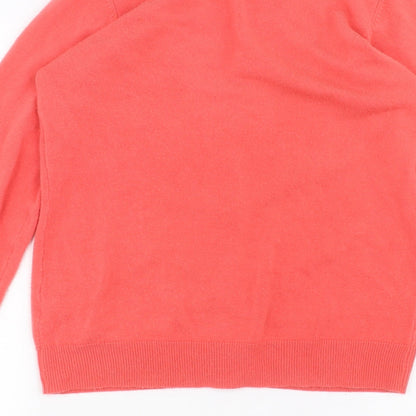 Womens UK Size L Classic Pink Cardigan Jumper