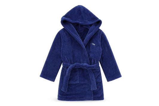 Preworn Boys Blue Solid   Robe Size 4-5 Years