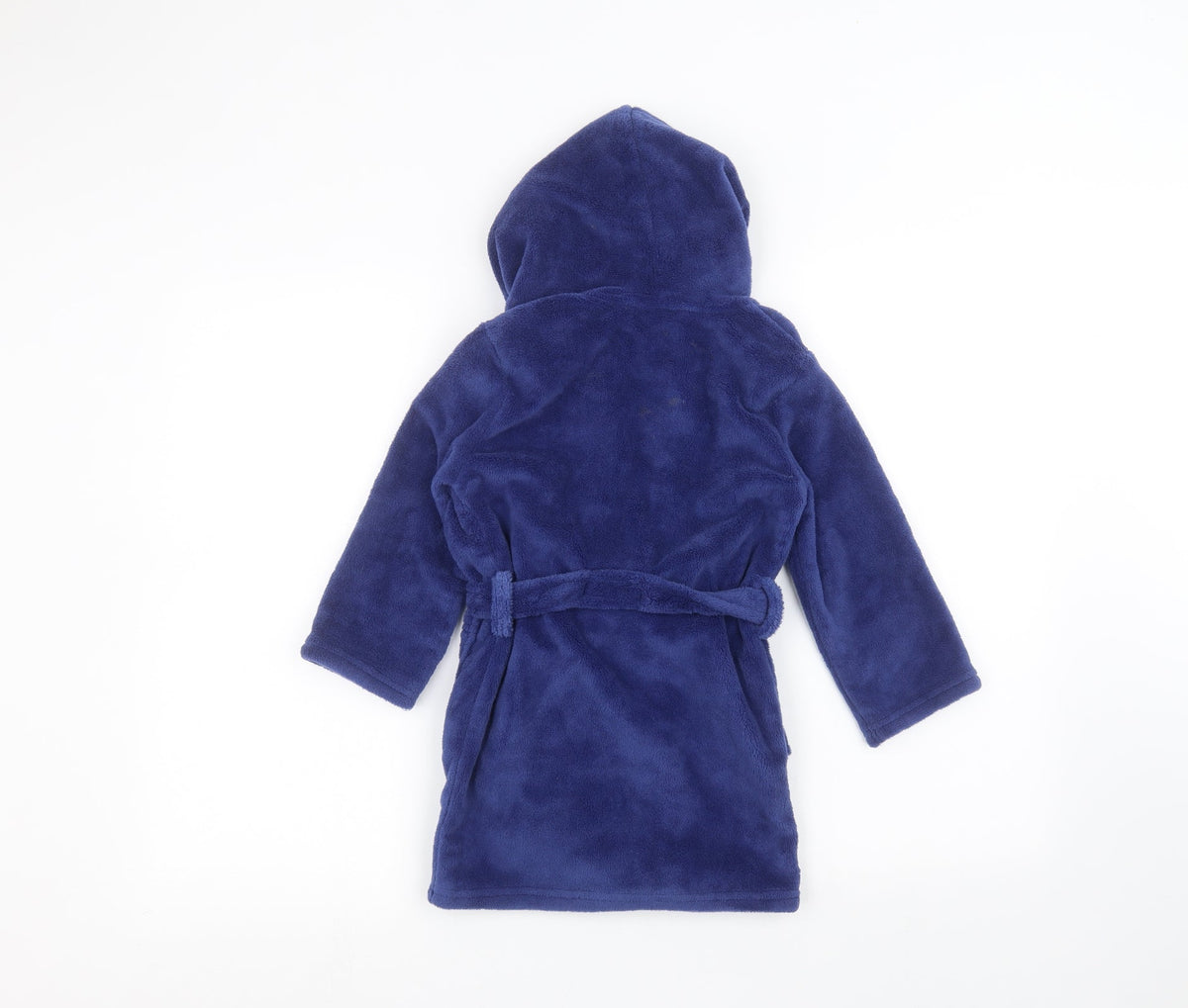 Back view of Preworn boys’ blue solid robe, size 4-5, years
