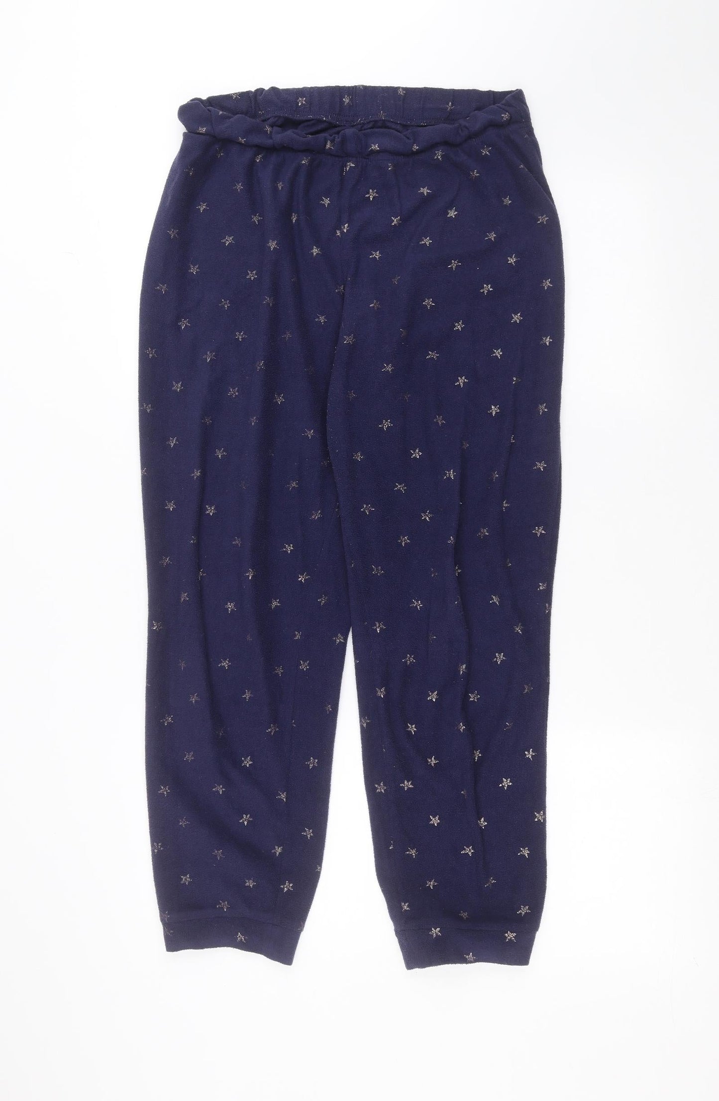 George Womens Blue Polka Dot  Sweatpants Trousers Size 12 L25 in