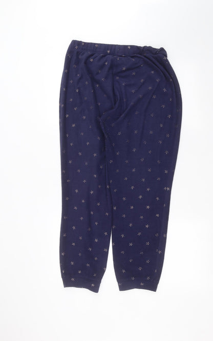 George Womens Blue Polka Dot  Sweatpants Trousers Size 12 L25 in