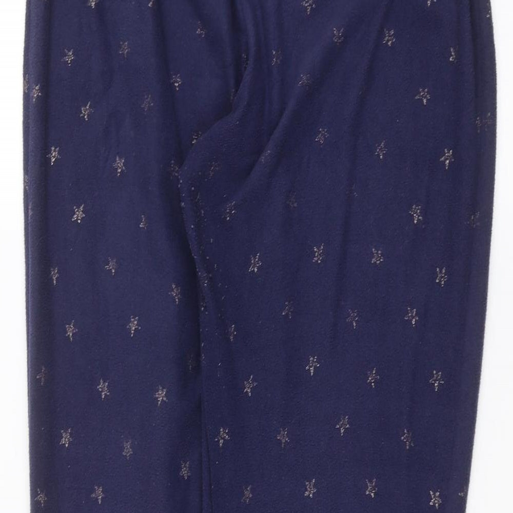 George Womens Blue Polka Dot  Sweatpants Trousers Size 12 L25 in