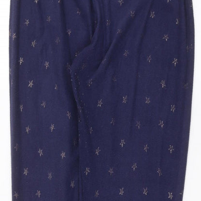 George Womens Blue Polka Dot  Sweatpants Trousers Size 12 L25 in