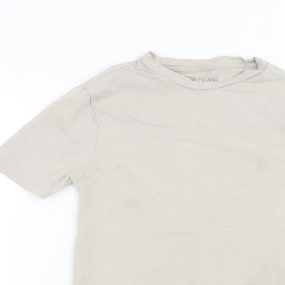 Womens UK Size XS River Island Brown Basic T-Shirt