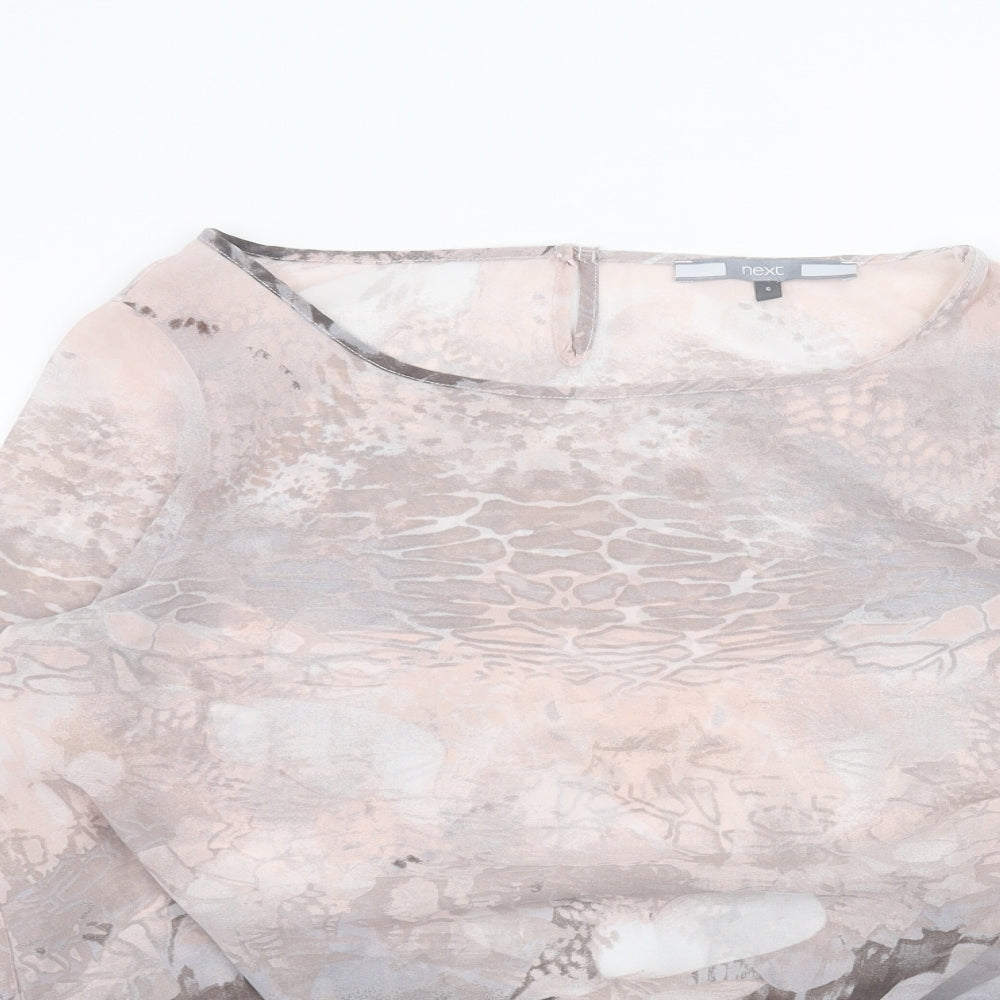 Womens UK Size 6 NEXT Pink Basic Blouse