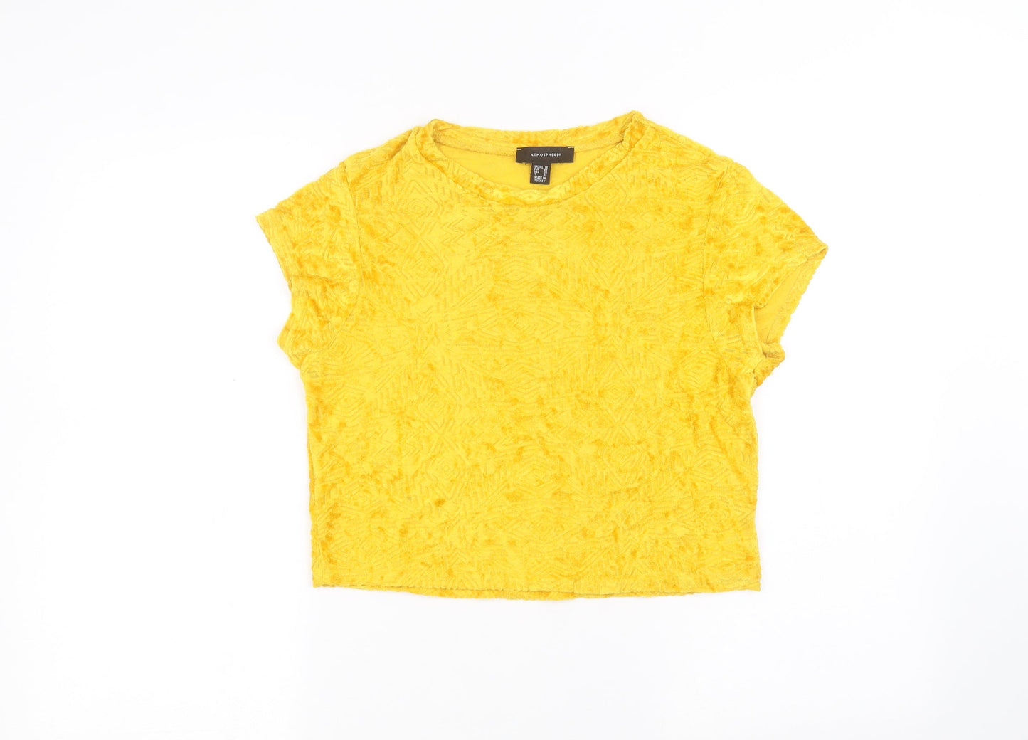 Atmosphere Womens Yellow   Basic T-Shirt Size 14