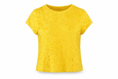 Womens UK Size 14 Atmosphere Yellow Basic T-Shirt