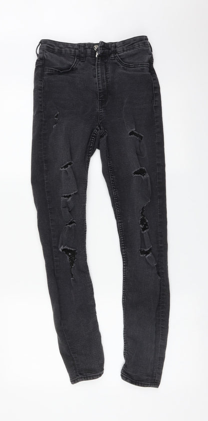Womens UK Size 8 H&M Regular Fit Skinny Black Jeans