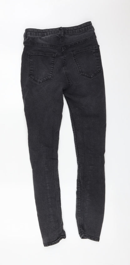 Womens UK Size 8 H&M Regular Fit Skinny Black Jeans