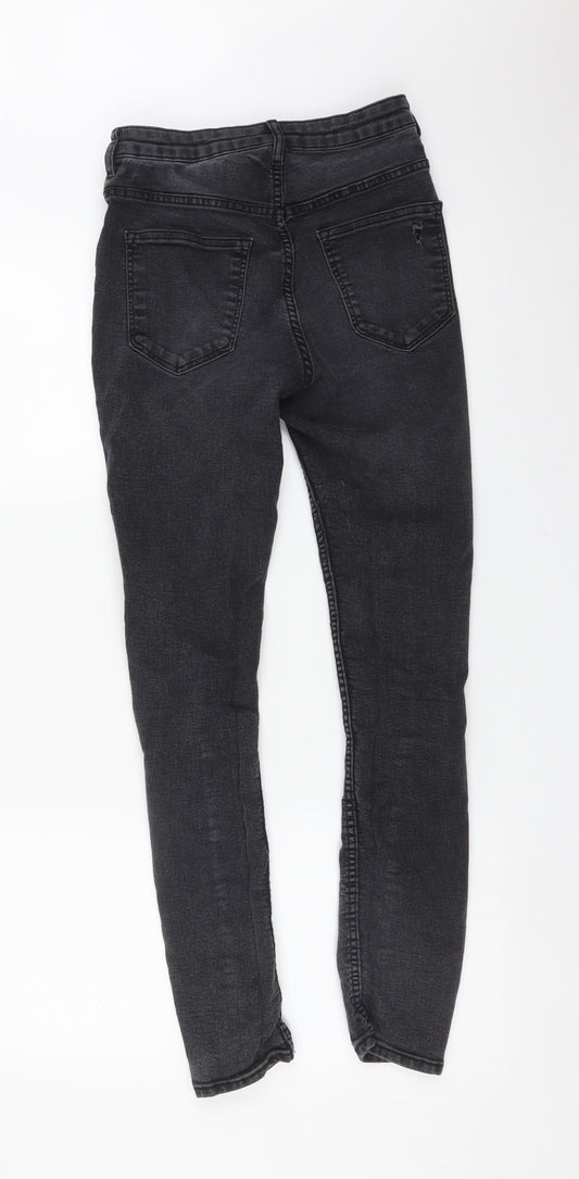 Womens UK Size 8 H&M Regular Fit Skinny Black Jeans