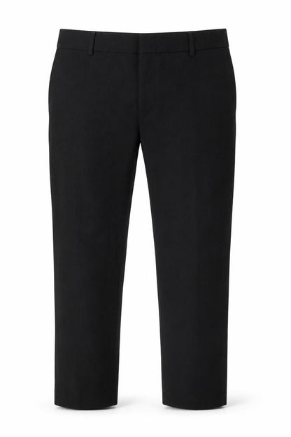 Front view of Marks & Spencer men’s grey trousers, size XS, 29-inch leg