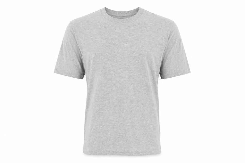 Front view of SLEEPWEAR ESSENTIALS men’s grey solid pyjama top, size M