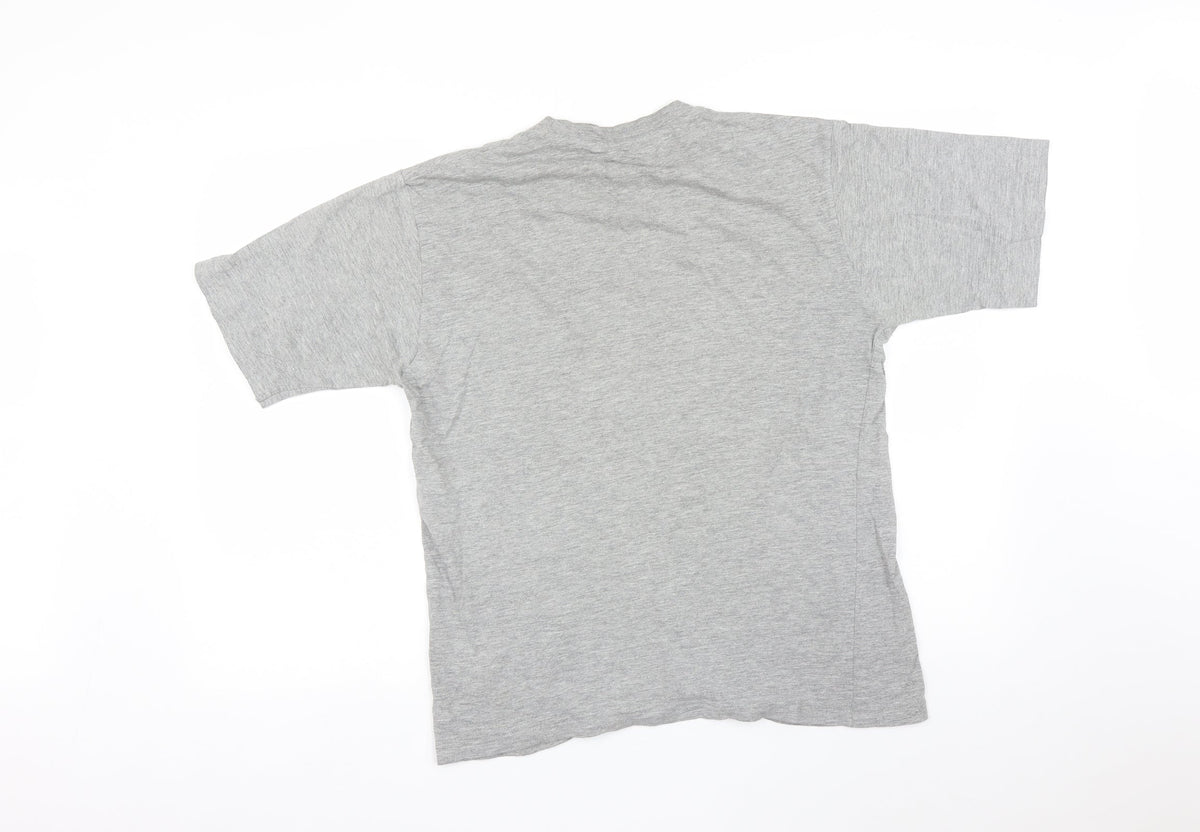 Back view of SLEEPWEAR ESSENTIALS men’s grey solid pyjama top, size M
