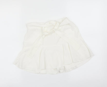 I SAW IT FIRST Womens White   Paperbag Shorts Size 8