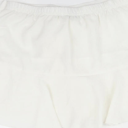 I SAW IT FIRST Womens White   Paperbag Shorts Size 8