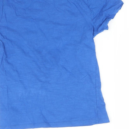 Brand and care label for Next boys’ blue basic t-shirt, size 10, years