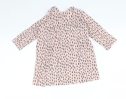 George Girls Pink Polka Dot  Basic T-Shirt Size 12-18 Months