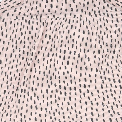 George Girls Pink Polka Dot  Basic T-Shirt Size 12-18 Months