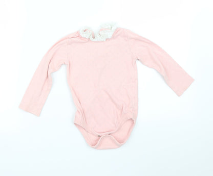 TU Girls Pink Argyle/Diamond  Babygrow One-Piece Size 18-24 Months