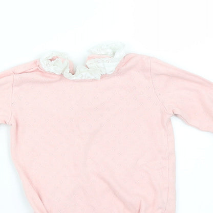 TU Girls Pink Argyle/Diamond  Babygrow One-Piece Size 18-24 Months