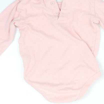 TU Girls Pink Argyle/Diamond  Babygrow One-Piece Size 18-24 Months