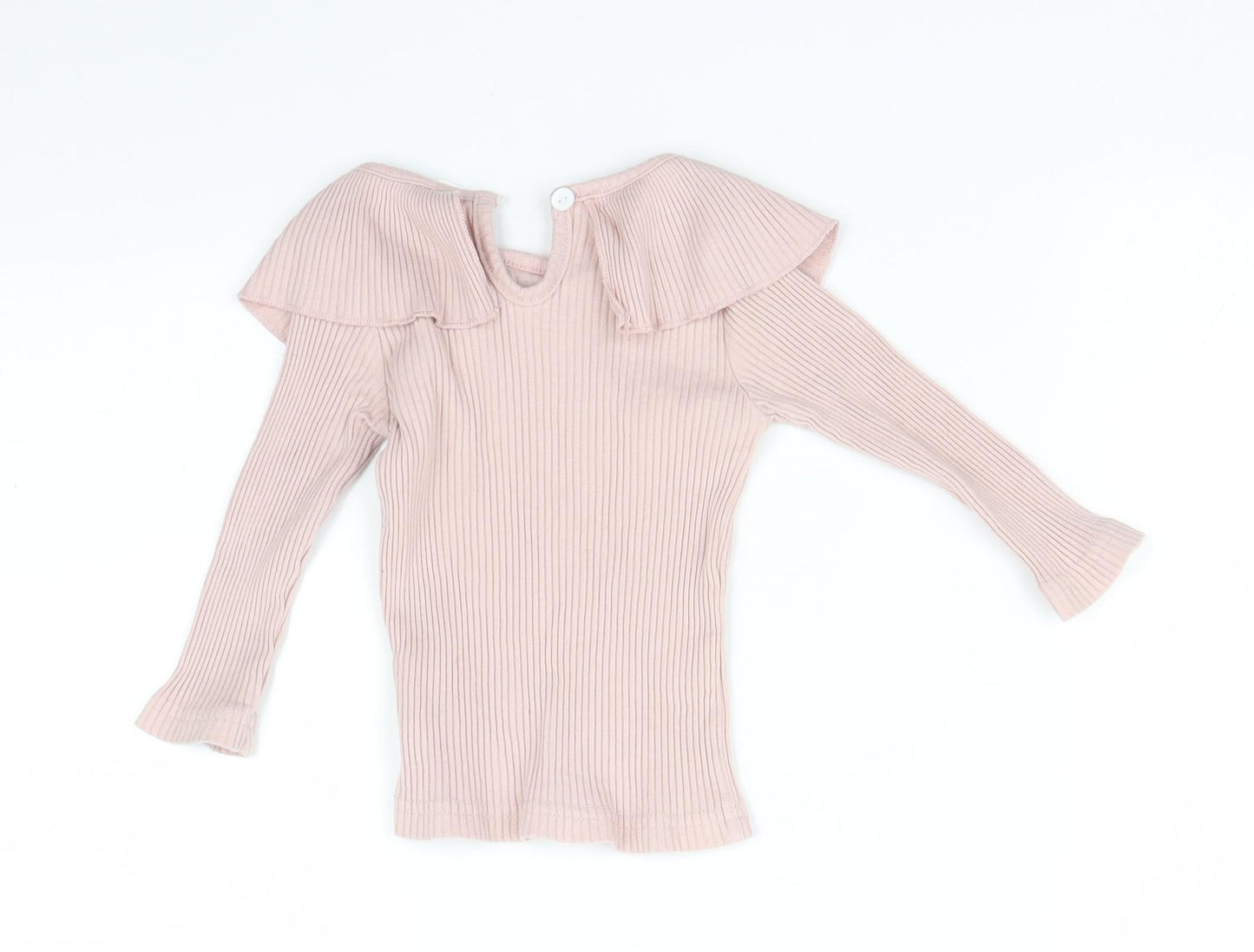 Preworn Girls Pink Striped  Basic T-Shirt