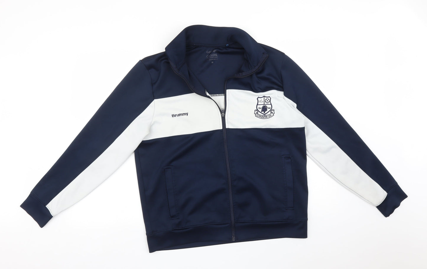 George Mens Multicoloured Striped  Full Zip Jumper Size M