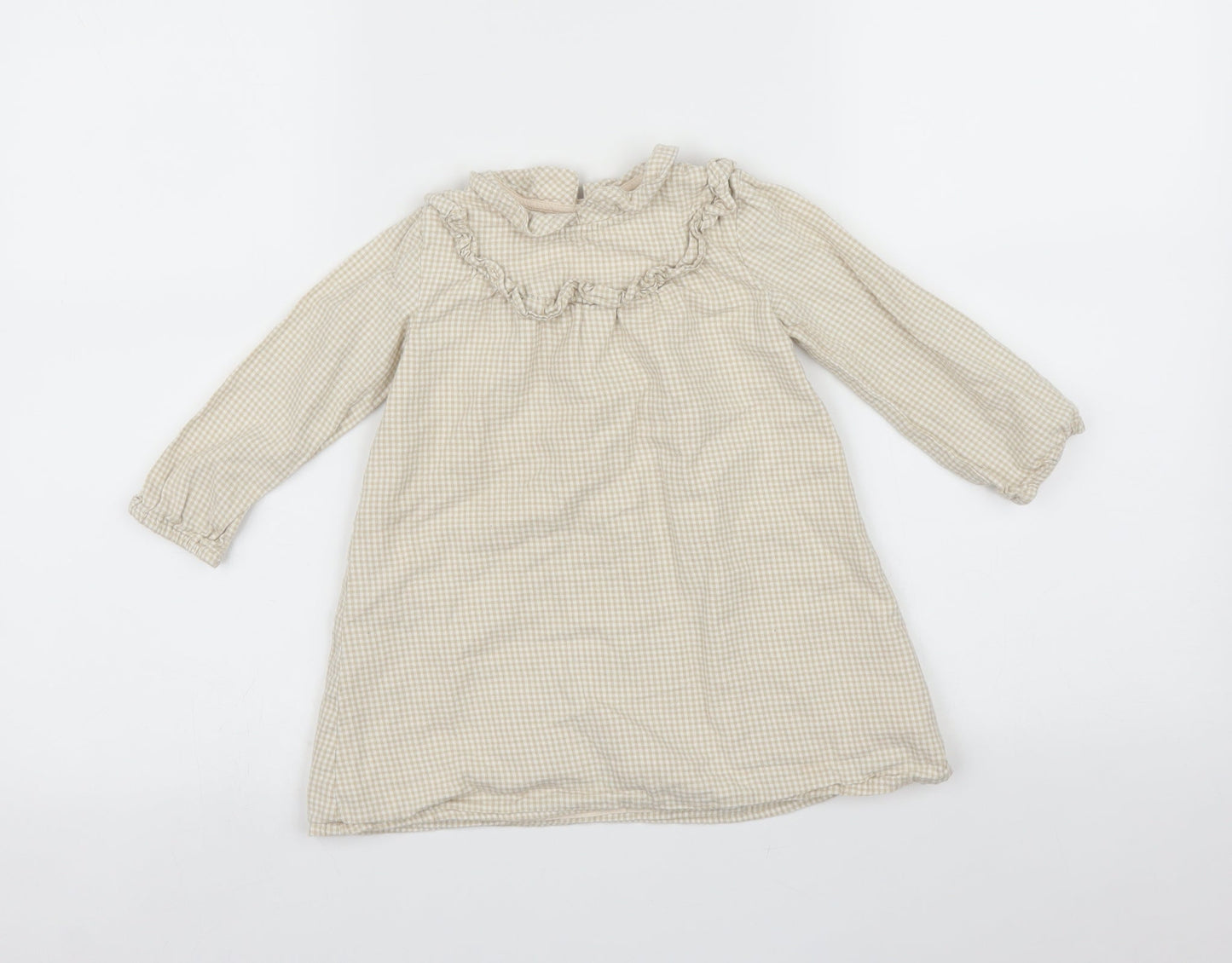 George Girls Beige Check  A-Line  Size 18-24 Months