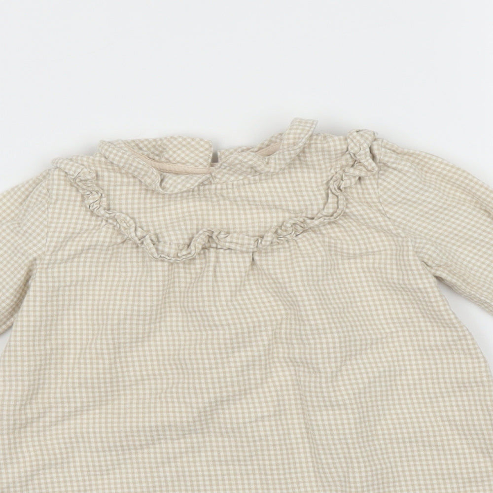 George Girls Beige Check  A-Line  Size 18-24 Months