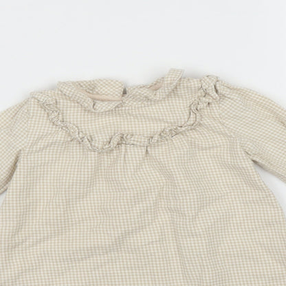 George Girls Beige Check  A-Line  Size 18-24 Months
