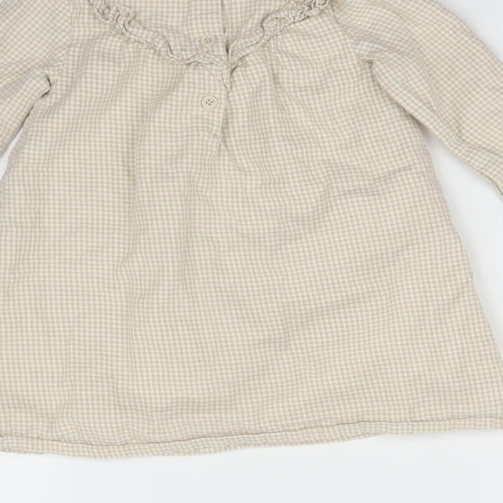 George Girls Beige Check  A-Line  Size 18-24 Months